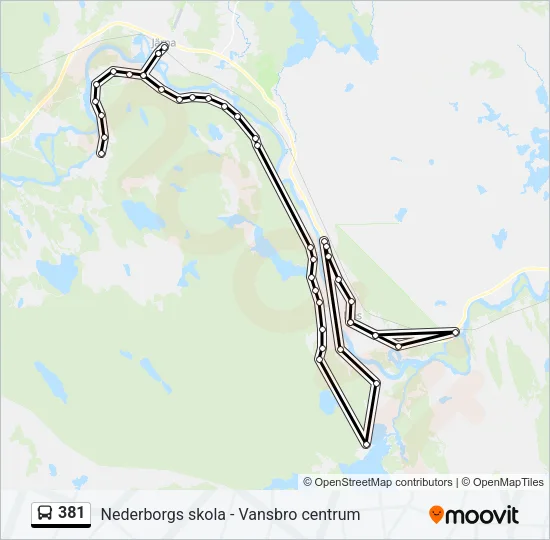 381 Bus Line Map