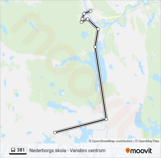 381 Bus Line Map