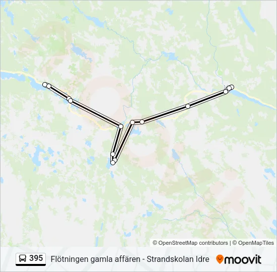 395 Bus Line Map
