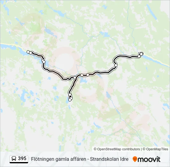 395 Bus Line Map