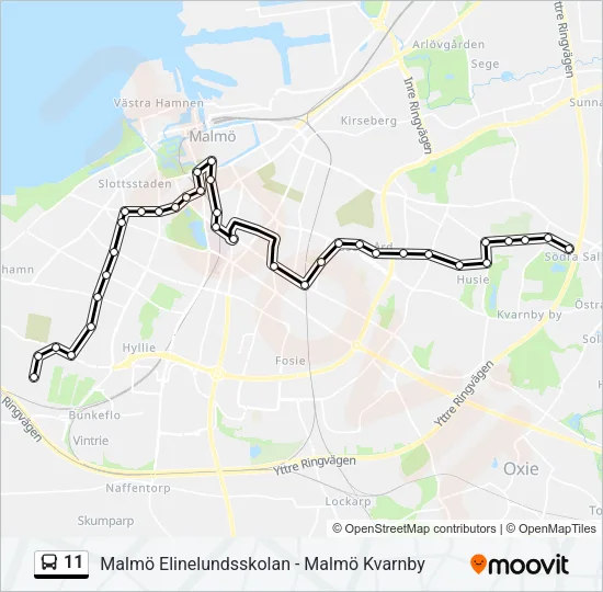11 Bus Line Map