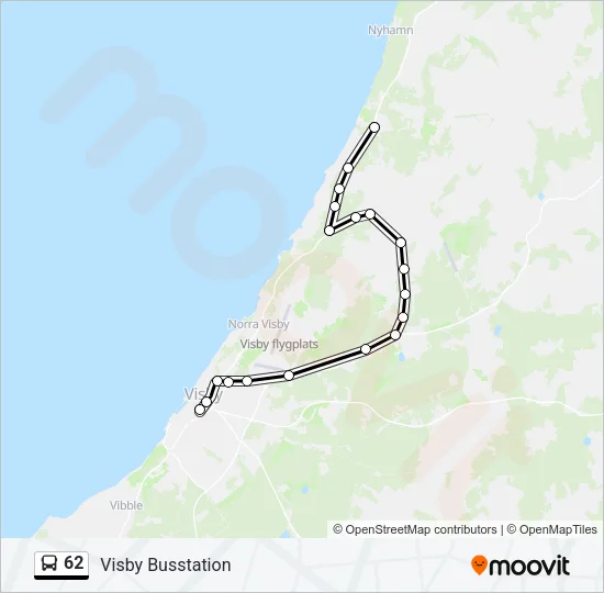 62 Bus Line Map