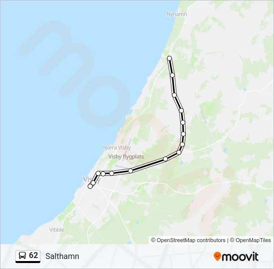 62 Bus Line Map