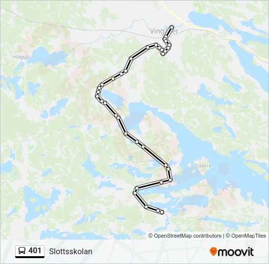 401 Bus Line Map