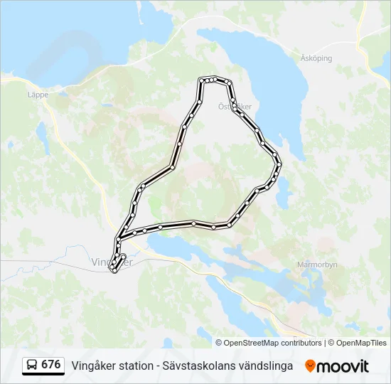 676 Bus Line Map