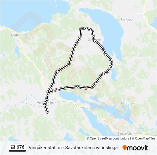 676 Bus Line Map
