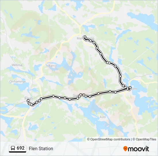 692 Bus Line Map