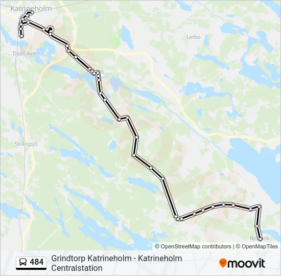 484 Bus Line Map