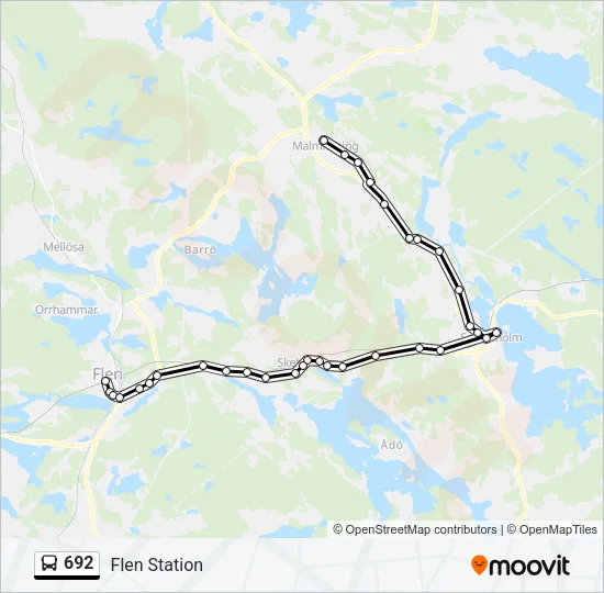 692 Bus Line Map