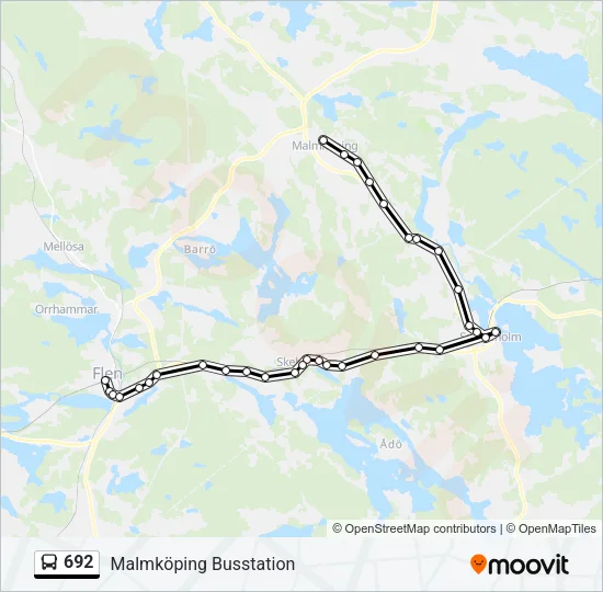 692 Bus Line Map
