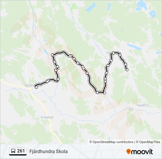 261 bus Line Map