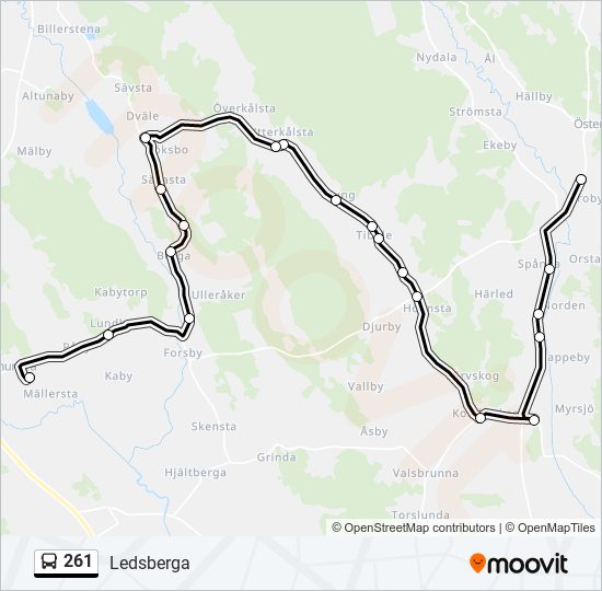 261 bus Line Map