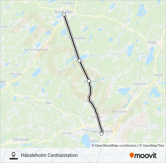 PÅGATÅGEN  Line Map