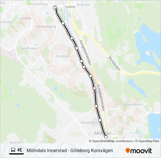 4E Bus Line Map