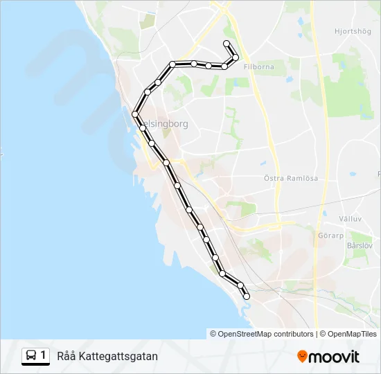1 Bus Line Map