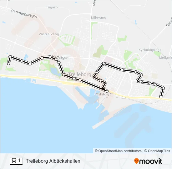 1 Bus Line Map