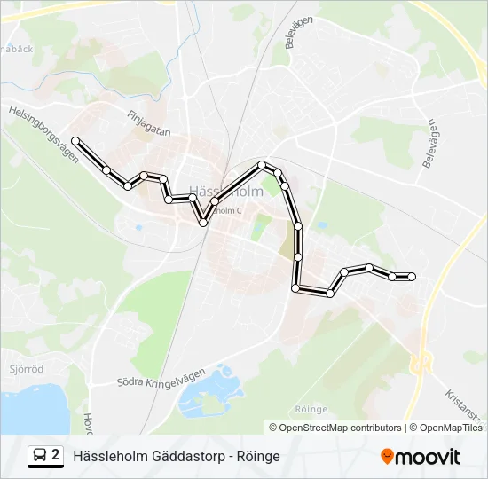 2 Bus Line Map