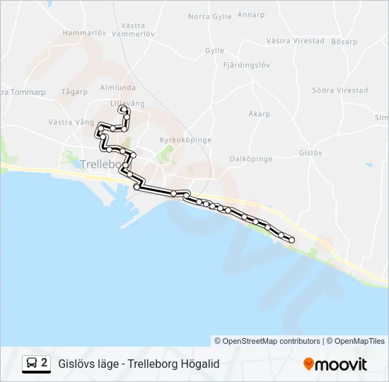 2 Bus Line Map