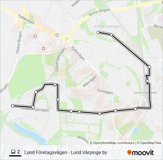 2 Bus Line Map