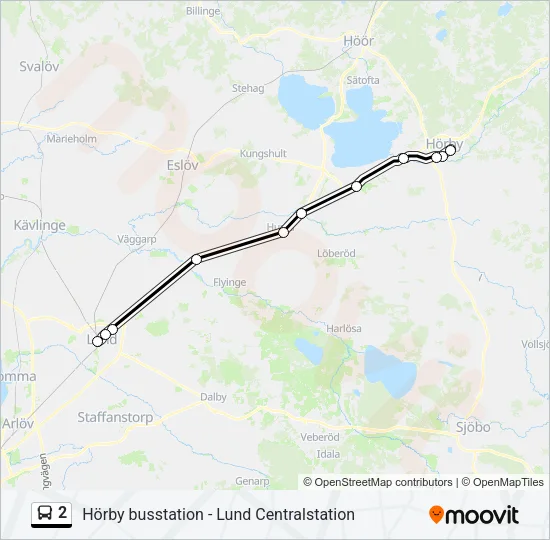 2 Bus Line Map