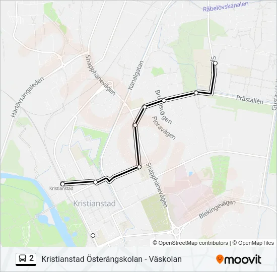 2 Bus Line Map