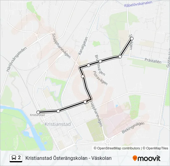 2 Bus Line Map