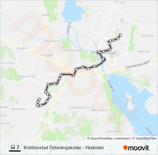 2 Bus Line Map