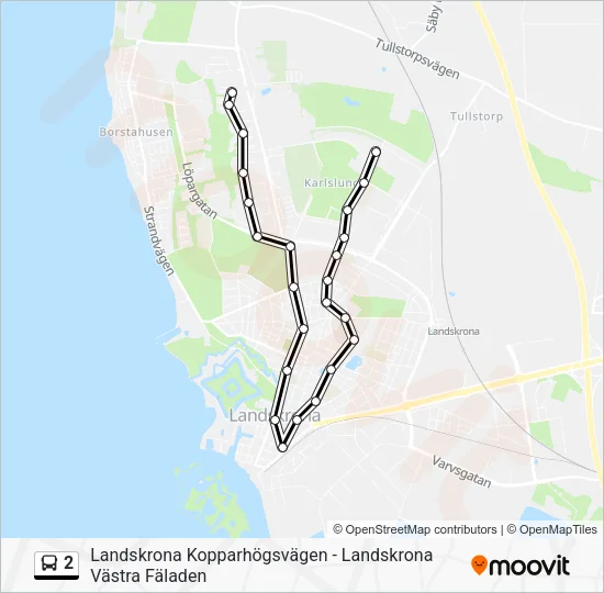 2 Bus Line Map