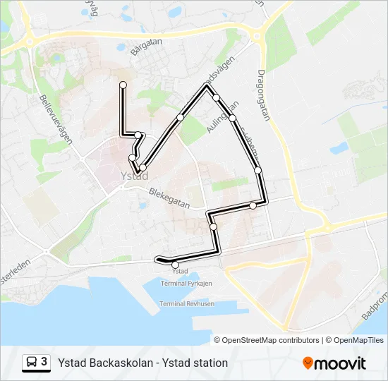 3 Bus Line Map