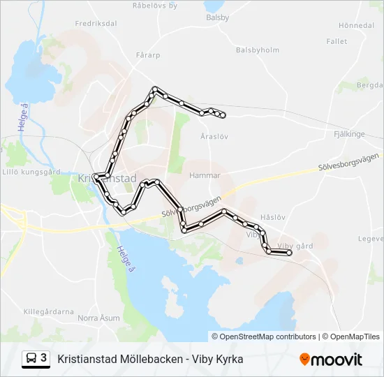 3 Bus Line Map