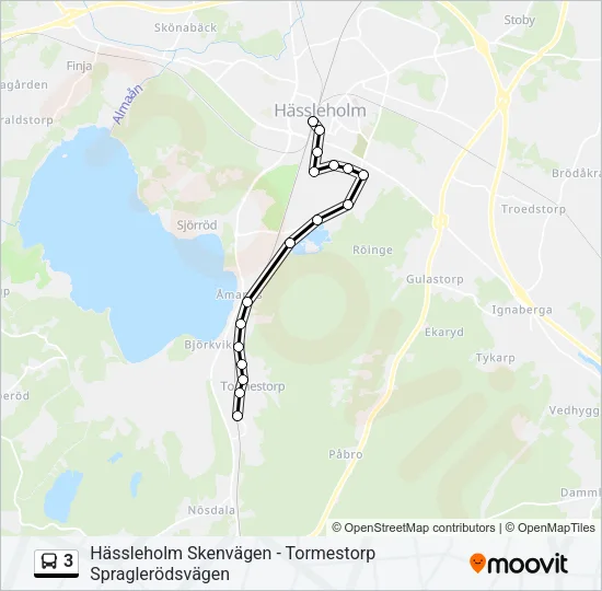 3 Bus Line Map