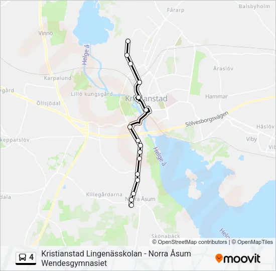 4 Bus Line Map