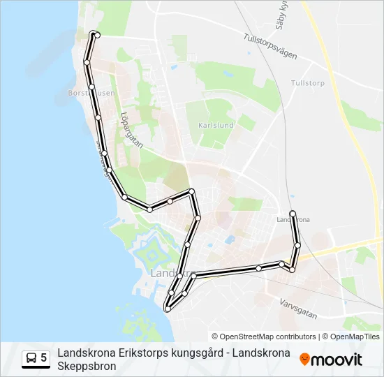5 Bus Line Map