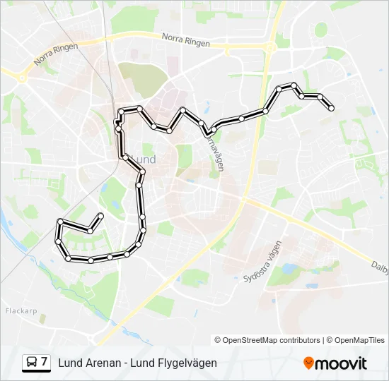 7 Bus Line Map