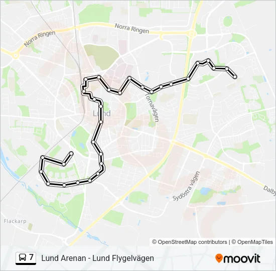7 Bus Line Map