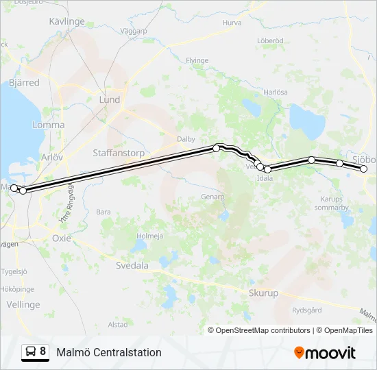 8 Bus Line Map