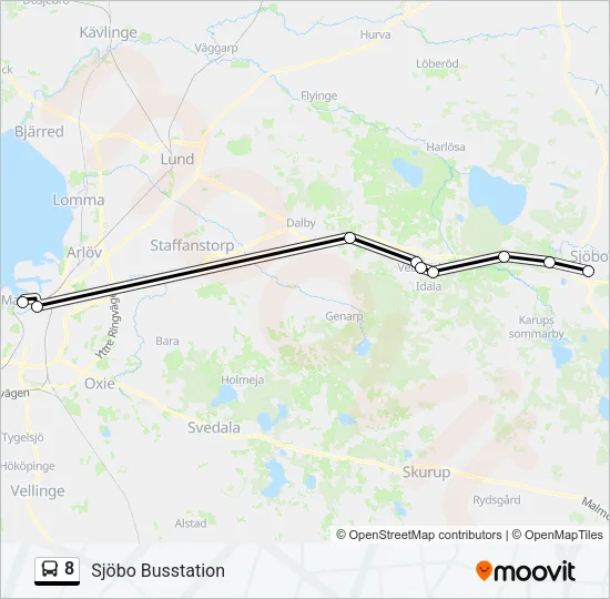 8 Bus Line Map