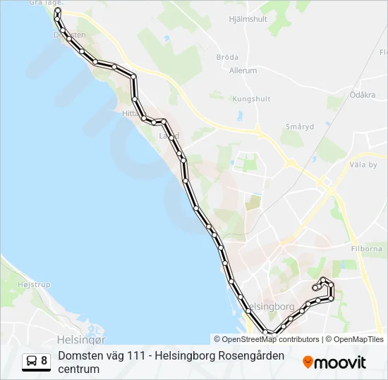 8 Bus Line Map