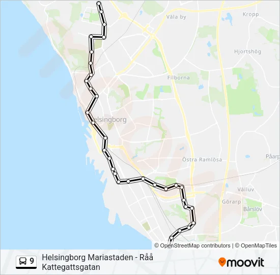 9 Bus Line Map