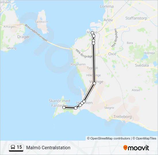 15 Bus Line Map