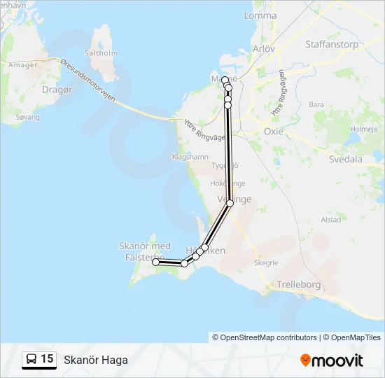 15 Bus Line Map