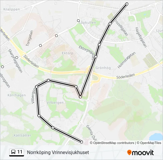11 Bus Line Map