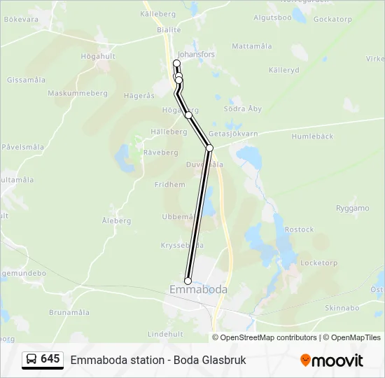 645 Route: Schedules, Stops & Maps - Broakulla (Updated)