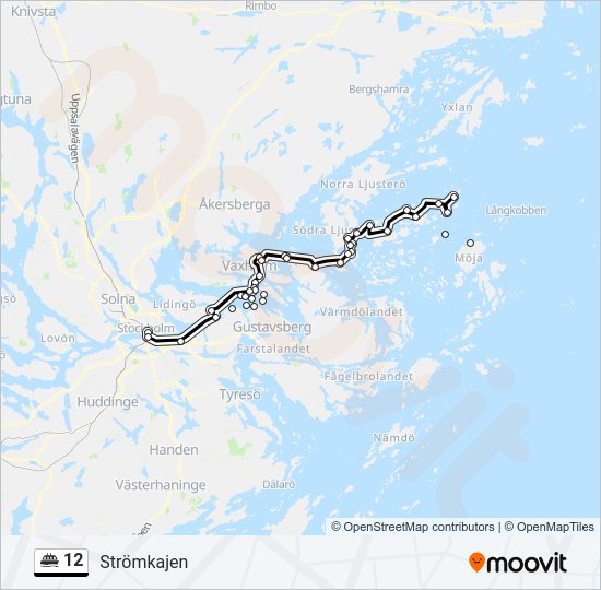 12 ferry Line Map