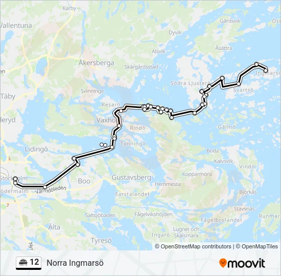 12 Ferry Line Map