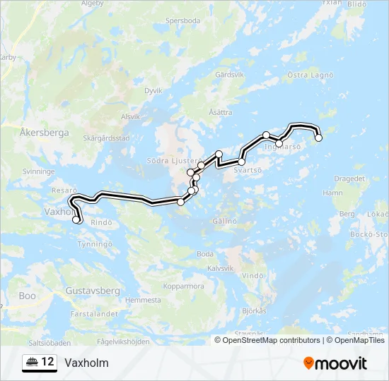 12 Ferry Line Map