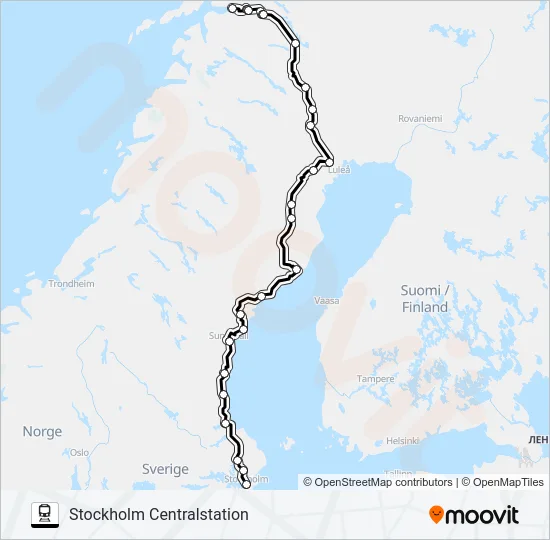 VY NATTÅG  Line Map