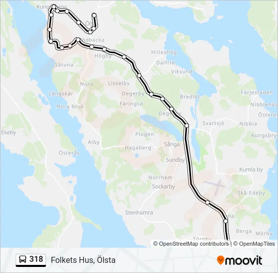 318 Bus Line Map