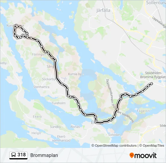 318 Bus Line Map