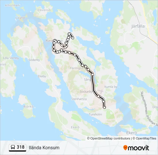 318 Bus Line Map